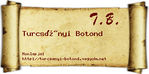 Turcsányi Botond névjegykártya